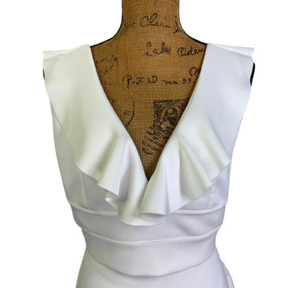 LEA & VIOLA White Ruffle 2-Piece Dress Set - Picture 3 of 15